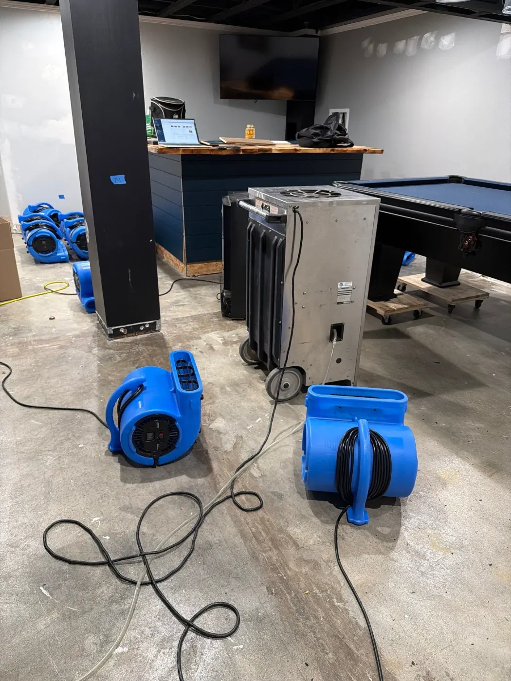 After-hours dry-out at Geist Cove commercial property