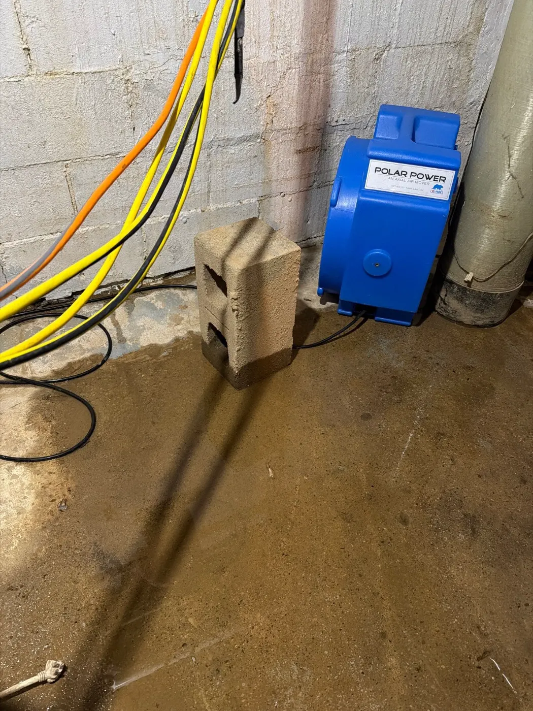 Basement water extraction in Geist Cove Indiana home